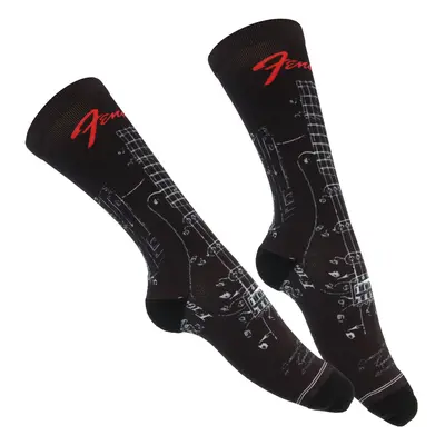 κάλτσες PERRI´S SOCKS - FENDER DYE SUBLIMATION CREW - ΜΑΥΡΟ