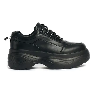 γυναικεία παπούτσια KOI - Jennie Striker Black Chunky Bubble Trainers - ΜΑΥΡΟ