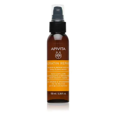 Apivita Keratin Repair Nourish Repair Hair Oil λάδι για τα μαλλιά για ξηρά και κατεστραμμένα μαλ