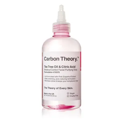 Carbon Theory Tea Tree Oil & Citric Acid τόνερ για βαθύ καθαρισμό για προβληματική επιδερμίδα, α