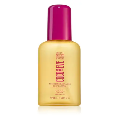 Coco & Eve Sunny Honey Tan Boosting Anti-Aging Body Oil SPF προστατευτικό λάδι για επιτάχυνση το