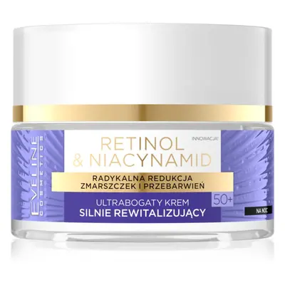 Eveline Cosmetics Retinol & Niacynamid αναζωογονητική κρέμα νύχτας 50+ ml