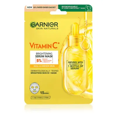 Garnier Skin Naturals Vitamin C φύλλο μάσκας με επίδραση την φωτεινότητα και ενυδάτωση με βιταμί