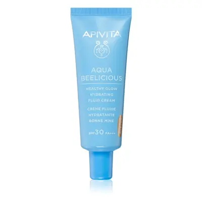 Apivita Aqua Beelicious Tinted Fluid SPF30 ελαφρύ τονωτικό υγρό για λαμπρή επιδερμίδα SPF 40 ml