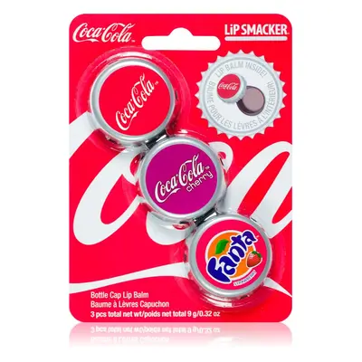 Lip Smacker Coca Cola Βάλσαμο για χείλη τεμ αρώματα Original, Cherry & Fanta