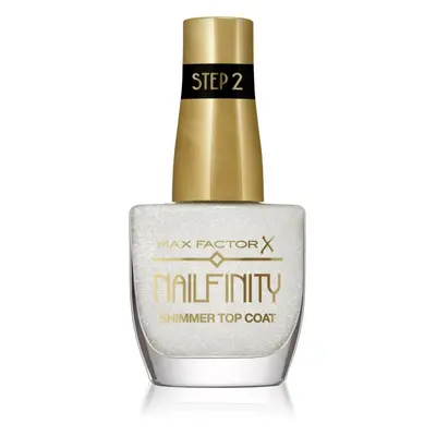 Max Factor Nailfinity Shimmer Top Coat τζελ τοπ βερνίκι νυχιών για λαμπερή λάμψη απόχρωση Starry