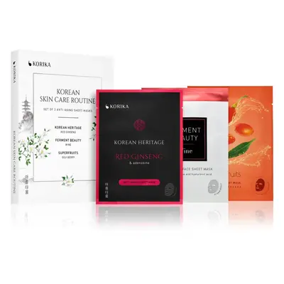 KORIKA KOREAN SKIN CARE ROUTINE SET OF ANTI-AGING SHEET MASKS Σετ ενάντια στις ρυτίδες