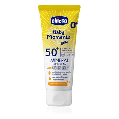 Chicco Baby Moments Sun Mineral παιδική αντηλιακή κρέμα SPF 50+ m+ ml