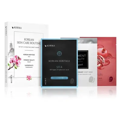 KORIKA KOREAN SKIN CARE ROUTINE SET OF HYDRATING SHEET MASKS Σετ με ενυδατικό αποτέλεσμα