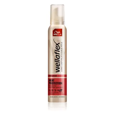 Wella Wellaflex Heat Protection αφρώδες σκληρυντικό μους για θερμική επεξεργασία μαλλιών ml