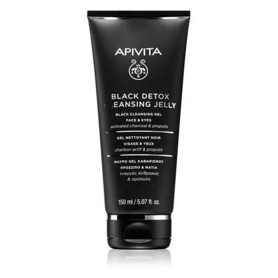 Apivita Cleansing Black Detox Cleansing Gel καθαριστικό τζελ με ενεργό άνθρακα Για πρόσωπο και μ