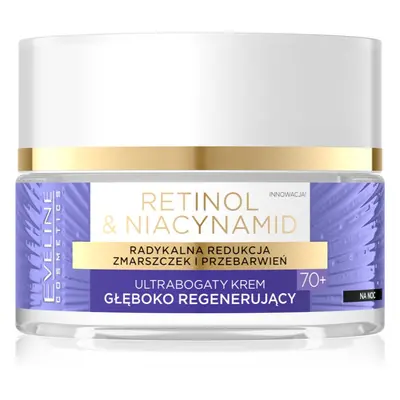 Eveline Cosmetics Retinol & Niacynamid βαθιά αποκαταστατική κρέμα νύχτας 70+ ml