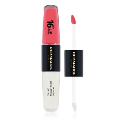 Dermacol 16H Lip Colour μακράς διαρκείας κραγιόν και λιπ γκλος απόχρωση 2x4 ml