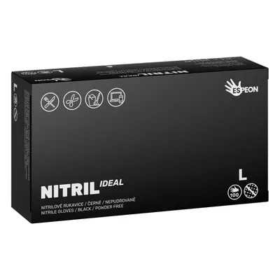 Espeon Nitril Ideal Black γάντια νιτριλίου χωρίς πούδρα μέγεθος 100 τμχ