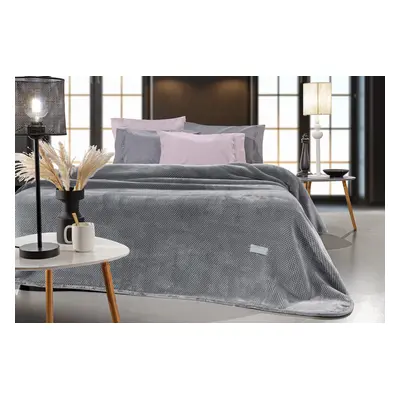 Κουβέρτα Ultrasoft Ζακάρ Μονή 160x220εκ. Cheval Silver Guy Laroche (Ύφασμα: Polyester, Χρώμα: Ασ