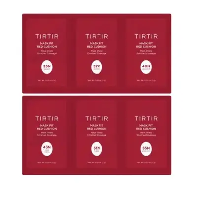 TIRTIR Mask Fit Red Cushion 6 Shade Trial Kit - 5 Colors [Deep] (35N-55N)