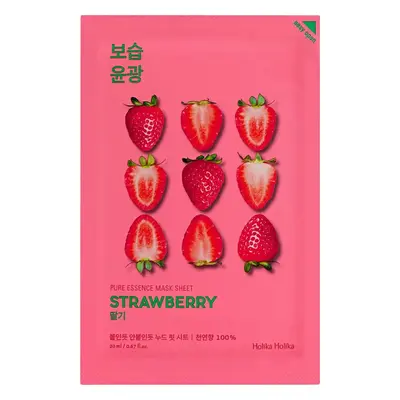 Holika Holika Pure Essence Sheet Mask Ενυδατική Μάσκα Προσώπου - Strawberry 20ml