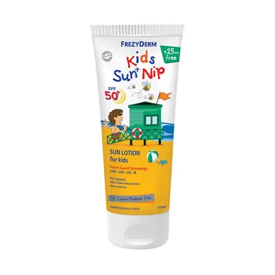 Frezyderm Kid's Sun+ Nip SPF50 Αντιηλιακό Γαλάκτωμα Με Εντομοαποθητικές Ιδιότητες 175ml