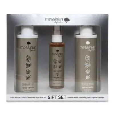 Messinian Spa Promo Spicy Vanilla Shower Gel 300ml & Body Lotion 300ml & Hair and Body Mist 100m