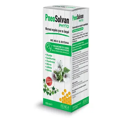 Rener PneoSolvan Phyto, Φυτικό Σιρόπι για το Λαιμό 150ml