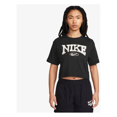 NIKE W NSW SS TEE OC VARZITY FZ2855-010 Μαύρο