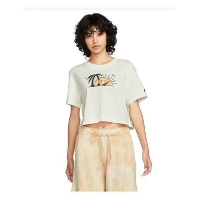 NIKE W NSW TEE CROP FW DQ3309-133 Εκρού