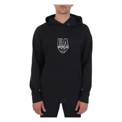 EMPORIO ARMANI ΦΟΥΤΕΡ HOODIE LOGO ΜΠΛΕ