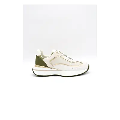 MICHAEL KORS ΠΑΠΟΥΤΣΙΑ SNEAKERS ΑRI TRAINER LOGO EΚΡΟΥ/ΛΑΔΙ