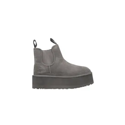 UGG ΠΑΠΟΥΤΣΙΑ ΜΠΟΤΑΚΙΑ W NEUMEL PLATFORM CHELSEA LOGO ΓΚΡΙ