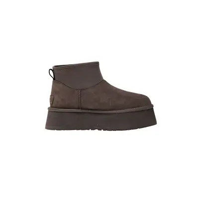 UGG ΠΑΠΟΥΤΣΙΑ ΜΠΟΤΑΚΙΑ W CLASSIC MINI DIPPER LOGO ΓΚΡΙ