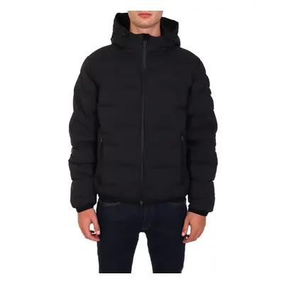 EMPORIO ARMANI ΜΠΟΥΦΑΝ PUFFER HOODIE LOGO ΜΑΥΡΟ