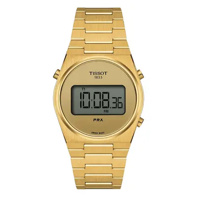 Ρολόι TISSOT T-Classic PRX Digital Dual Time Gold T1372633302000