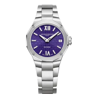 Ρολόι Baume & Mercier Riviera Lady Quartz 33mm purple Dial Bracelet M0A10728