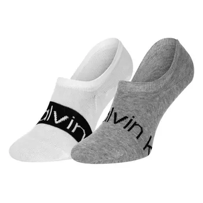 FOOTIE HIGH CUT LOGO RIBBON 2 PACK SOCKS MEN CALVIN KLEIN