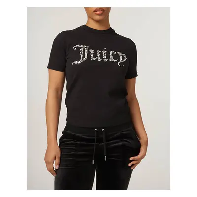 JUICY COUTURE DIAMANTE JEWEL GIRLFRIEND T-SHIRT- JCMCT224257-101 Black