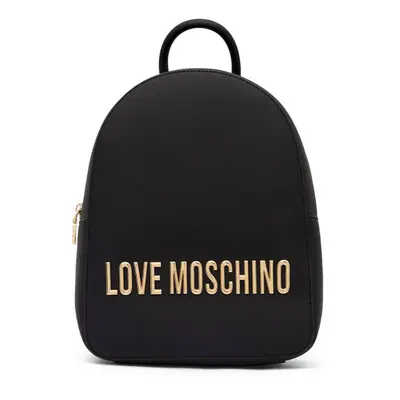 Love Moschino γυναικείο backpack μονόχρωμο με μεταλλικό λογότυπο - JC4193PP1LKD0 Μαύρο