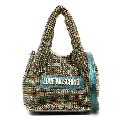 Love Moschino γυναικείο mini bag με διακοσμητικές πέτρες και ανάγλυφο μεταλλικό logo - JC4044PP1