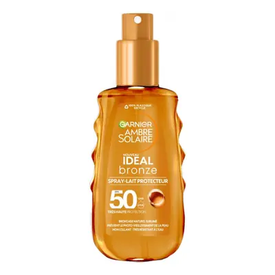 αντηλιακή προστασία Garnier Amber Solaire Ideal Bronze Protective Milk Spray SPF50